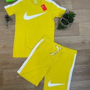 Nike short set yellow